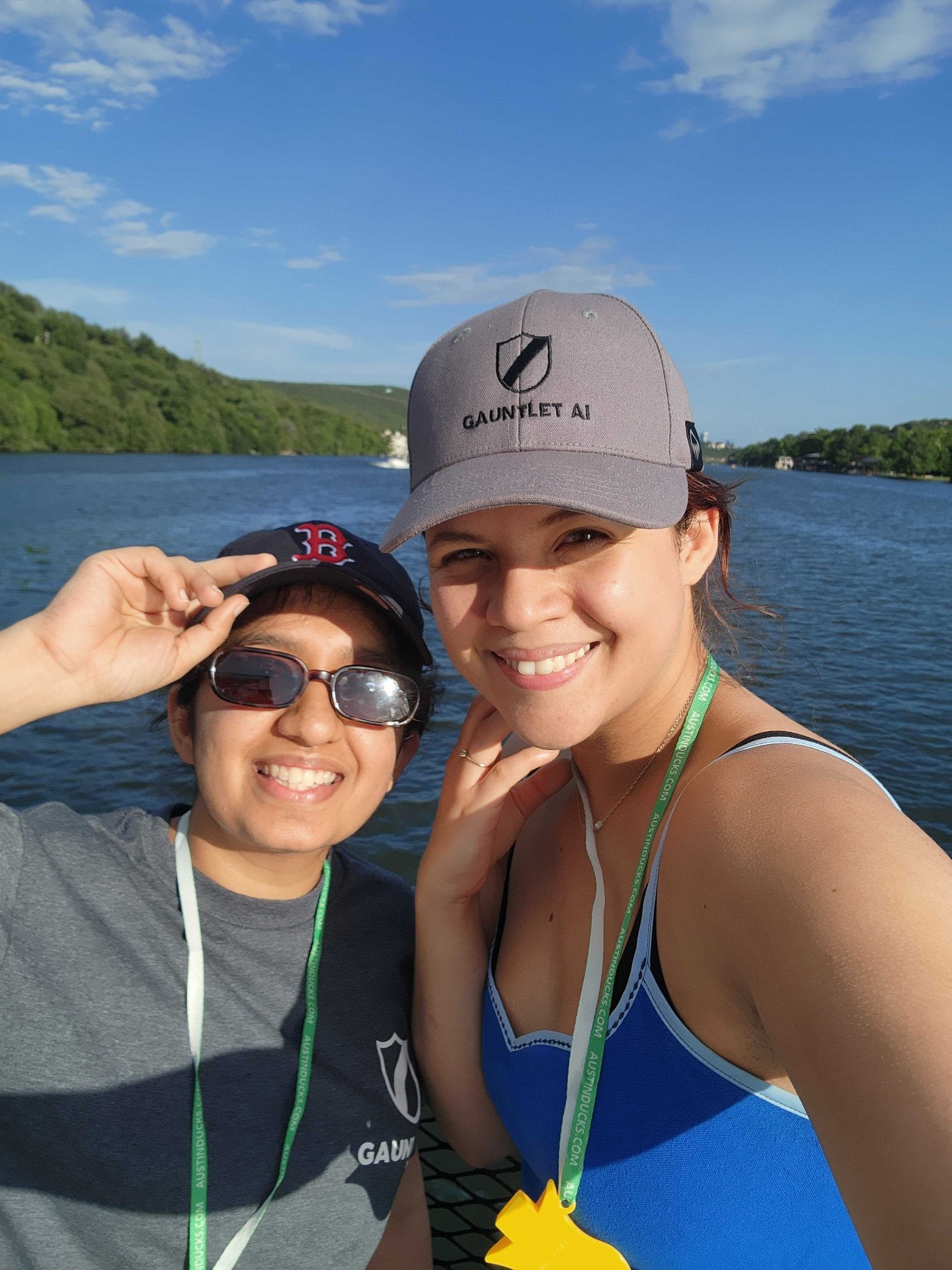 Nataly and a friend at the lake